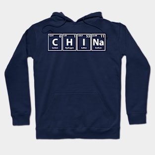 China (C-H-I-Na) Periodic Elements Spelling Hoodie